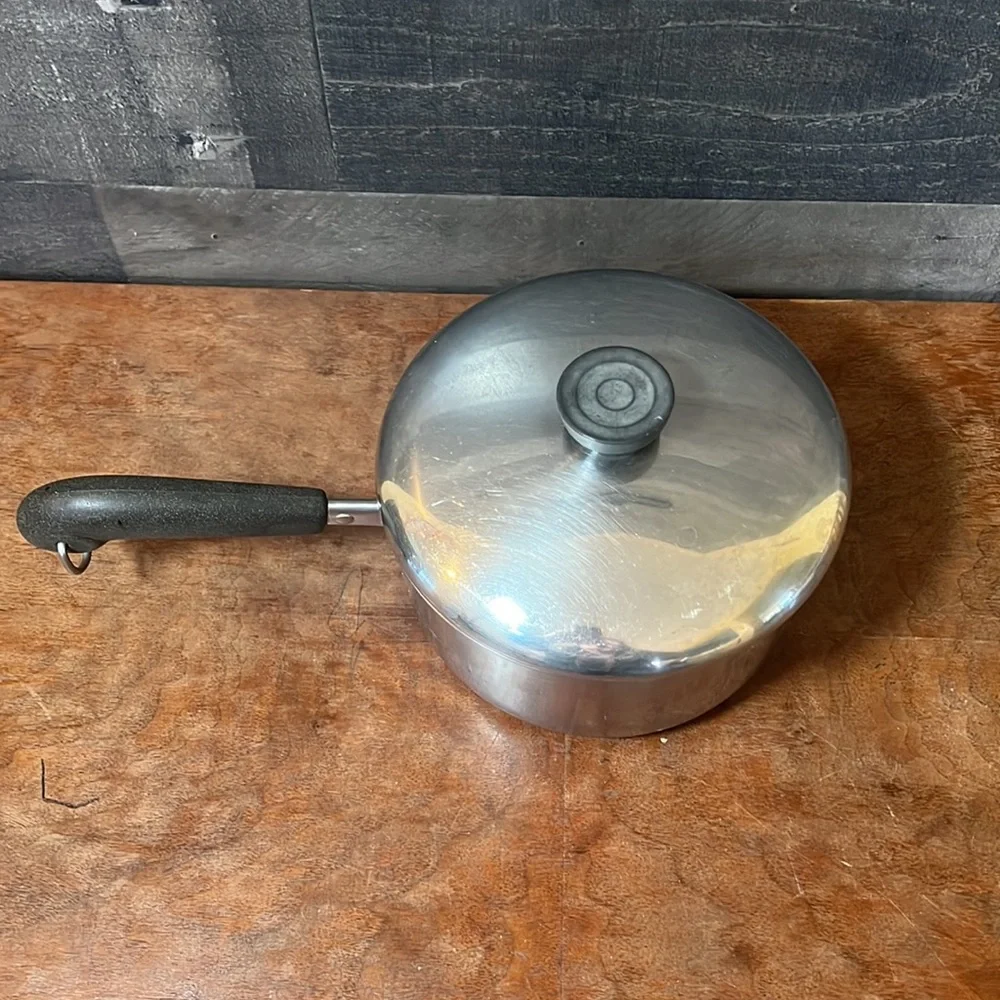 Vintage 2 Quart Revere Ware Copper Bottom Pot